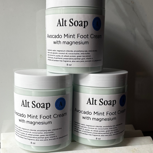 Avocado Mint Foot Cream with Magnesium