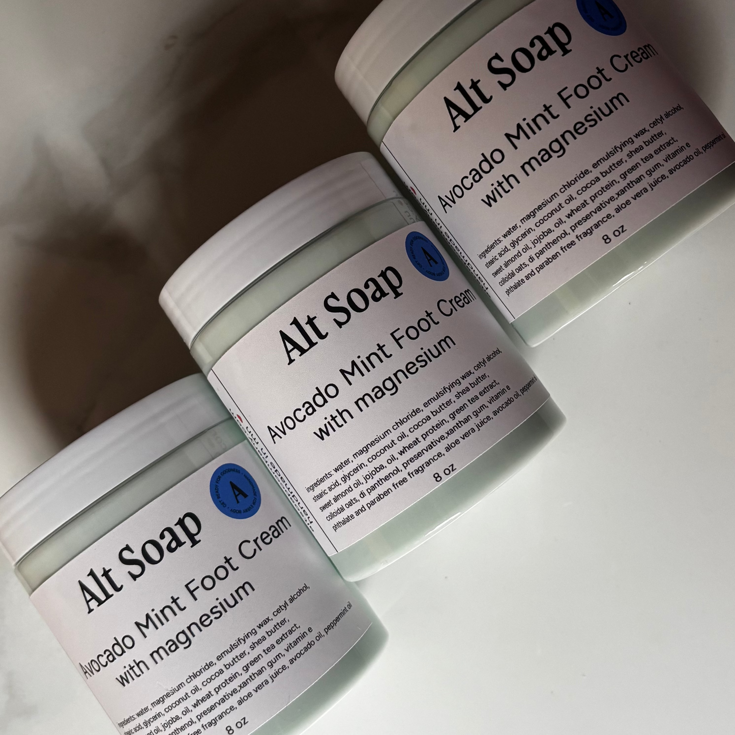 Avocado Mint Foot Cream with Magnesium